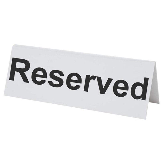 Flexible Plastic Reserved Sign - Pack of 12