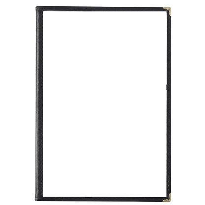 A4 Black American Menu Cover (2 Page 4 Sides) - Pack of 25