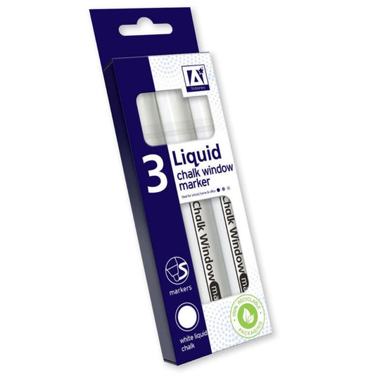 White Liquid Chalk Markers - Pack of 3